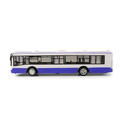 Autobus ktorý hlási zastávky česky 28 cm modrý