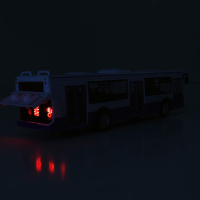Autobus ktorý hlási zastávky česky 28 cm modrý