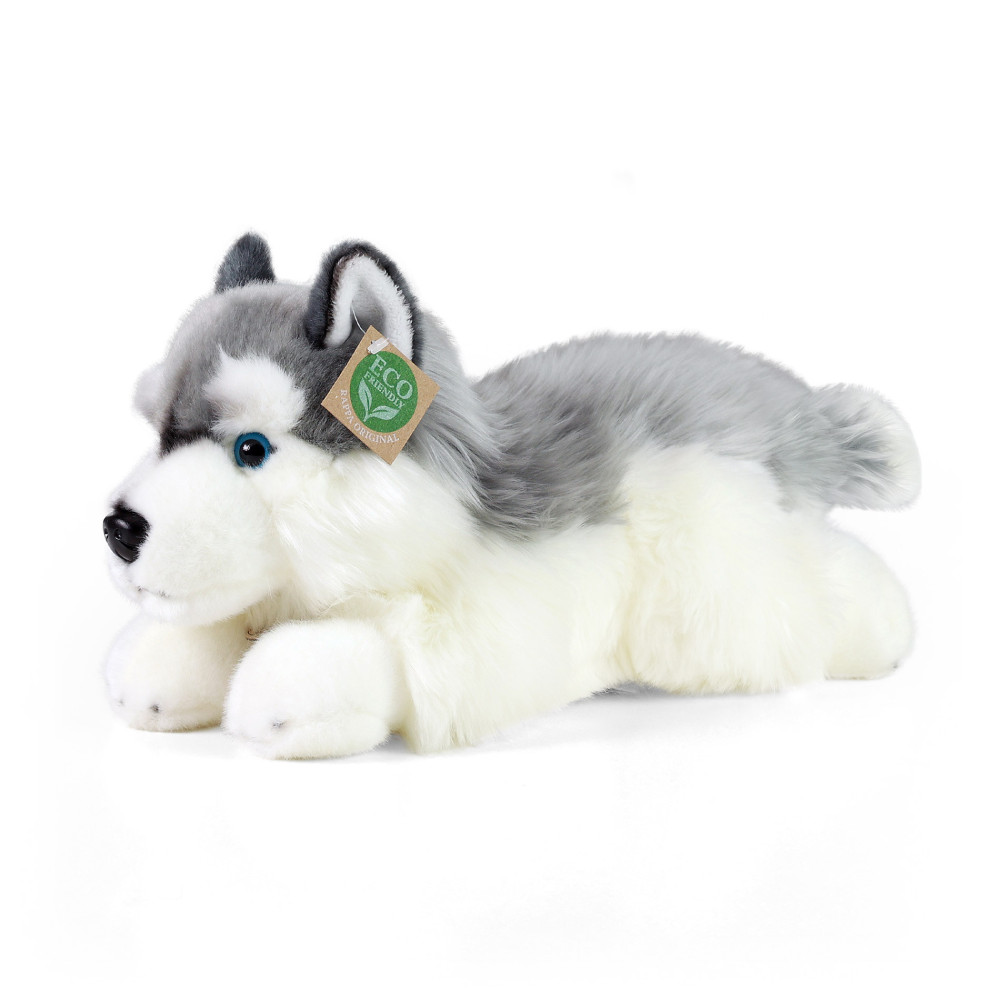 Plyšový pes husky ležiaci 30 cm ECO-FRIENDLY Plyšový pes husky ležiaci 30 cm ECO-FRIENDLY
