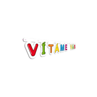Girlanda papierová - VÍTÁME VÁS