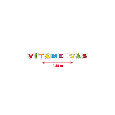 Girlanda papierová - VÍTÁME VÁS