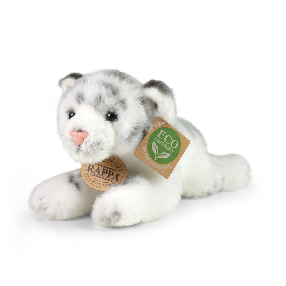 Plyšový tiger biely ležiaci, 17 cm, ECO-FRIENDLY Plyšový tiger biely ležiaci, 17 cm, ECO-FRIENDLY