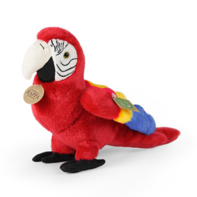 Plyšový papagáj červený Ara Arakanga, 24 cm, ECO-FRIENDLY