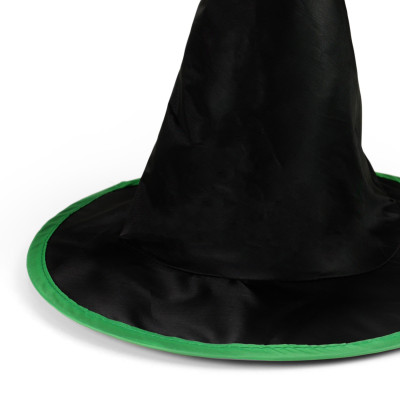 Detský klobúk čierno-zelený Čarodejnica/Halloween