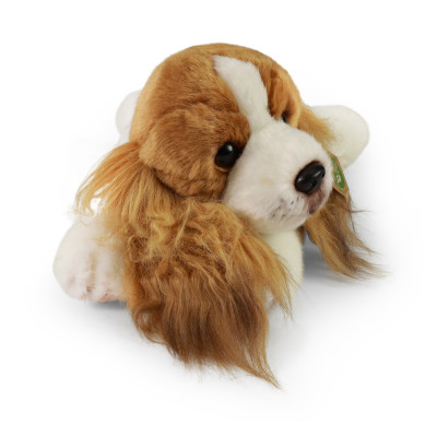 Plyšový pes cavalier king charles spaniel ležiaci 30 cm ECO-FRIENDLY