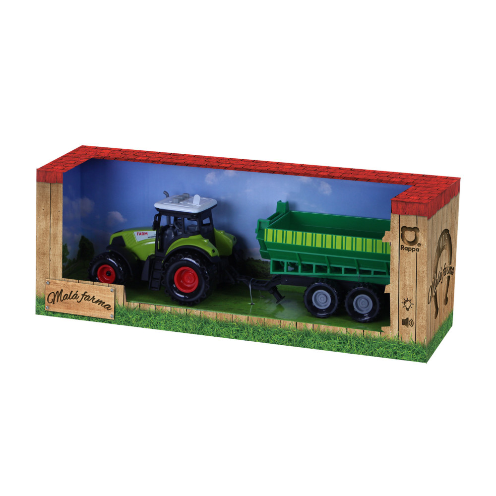 Traktor plastový so zvukom a svetlom s vlečkou Traktor plastový so zvukom a svetlom s vlečkou
