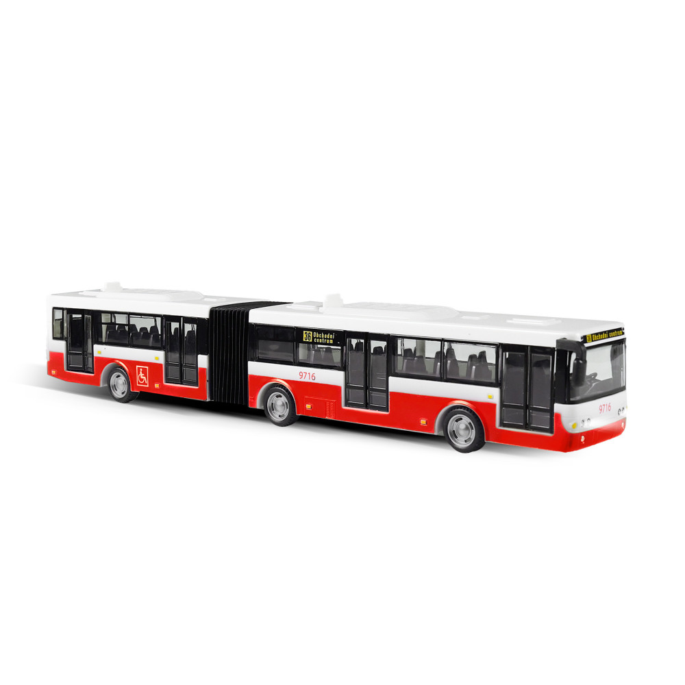 Autobus který hlásí zastávky česky kloubový 36 cm Autobus který hlásí zastávky česky kloubový 36 cm