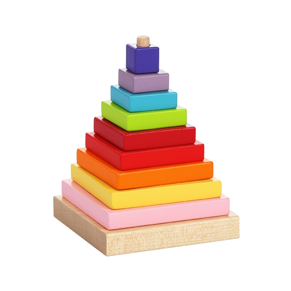 CUBIKA Farebná pyramída - drevená skladačka 9 dielov CUBIKA Farebná pyramída - drevená skladačka 9 dielov