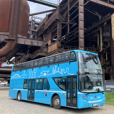 Dvojposchodový autobus doubledecker DPO Ostrava 20 cm