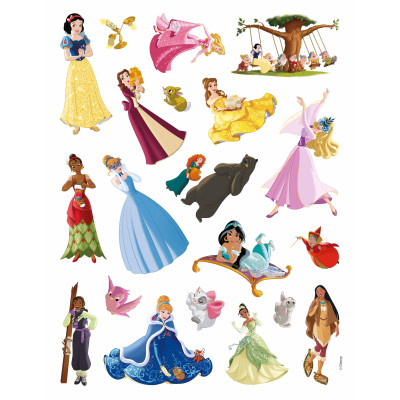 Vianočná omaľovánka so samolepkami Disney Princezné