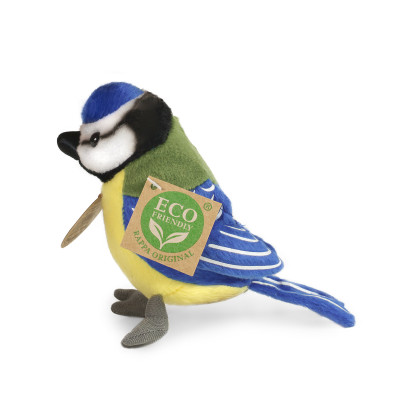 Plyšová sýkorka modrinka 12 cm ECO-FRIENDLY