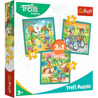 TREFL 34872 Puzzle 3w1 Poznaj Trefliki
