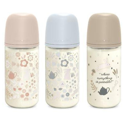 SUAVINEX | Fľaša sklo WONDERLAND 240 ml fyziologická SX PRO +3 MF