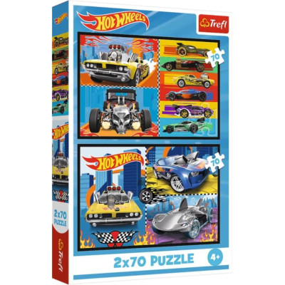 TREFL 34442 Puzzle 2x70 Samochodziki Hot Wheels