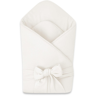 KIECZMERSKI Rożek niemowlęcy wiązany MIMINU SOFT 0-3m ecru