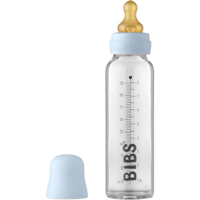 BIBS Baby Bottle sklenená fľaša 225ml - Baby Blue