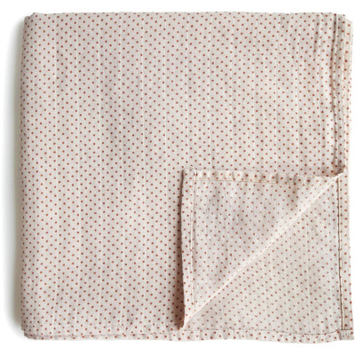 Mushie mušelínová zavinovačka z organickej bavlny - Caramel Polka Dots