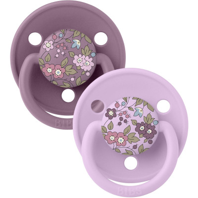 BIBS x LIBERTY De Lux cumlíky zo silikónu 2ks - one size - Violet Sky / Mauve