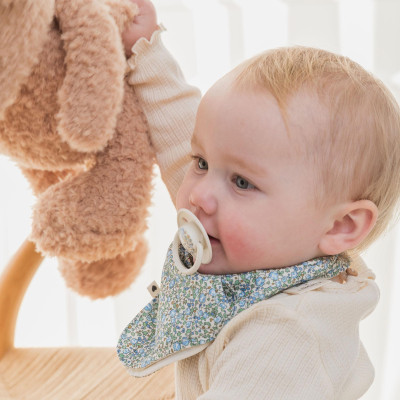 BIBS x LIBERTY De Lux cumlíky zo silikónu 2ks - one size - Ivory / Baby Blue