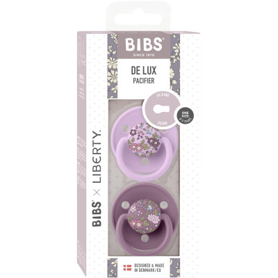 BIBS x LIBERTY De Lux cumlíky zo silikónu 2ks - one size - Ivory / Baby Blue