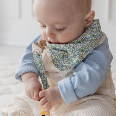 BIBS x LIBERTY klip na cumlík z BIO bavlny - Ivory