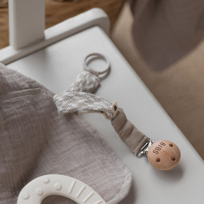 BIBS Paci Braid klip na cumlík - Cornflower / Dusty Blue