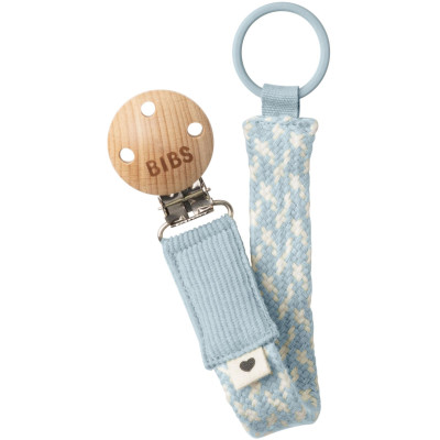 BIBS Paci Braid klip na cumlík - Cornflower / Dusty Blue