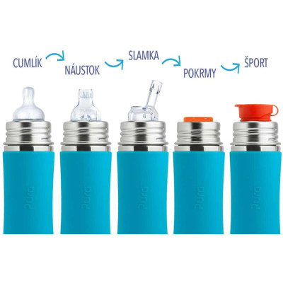 Pura nerezová fľaša so športovým uzáverom 325ml - Moss