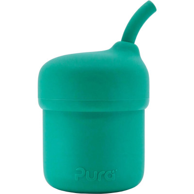 Pura® MyMy silikónový pohárik so slamkou - Mint