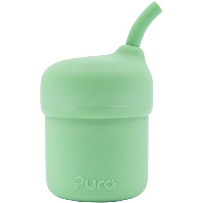 Pura my-my silikónový pohárik so slamkou - Mint
