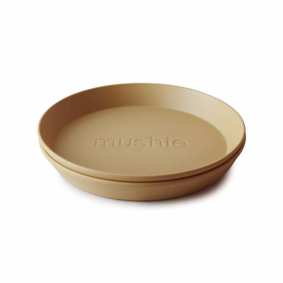 Mushie okrúhly tanier 2 ks - Mustard