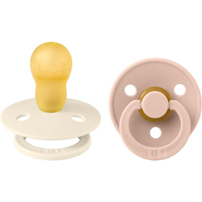 BIBS Colour cumlíky z prírodného kaučuku 2ks - veľkosť 3 - Ivory / Blush