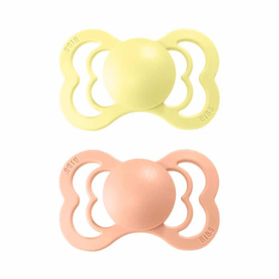 BIBS Supreme symetrické cumlíky z prírodného kaučuku 2ks - veľkosť 2 - Sunshine / Peach Sunset