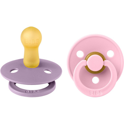 BIBS Colour cumlíky z prírodného kaučuku 2ks - veľkosť 2 - Lavender / Baby Pink
