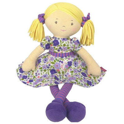 Bonikka Dames látková bábika - Peggy – fialové šaty