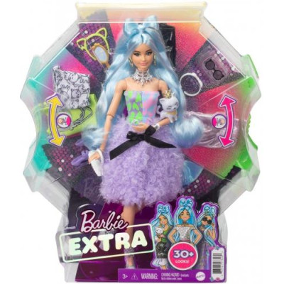 Mattel - Sada bábiky Barbie Extra a doplnkov s kombinovateľnými dielikmi pre viac ako 30 vzhľadov