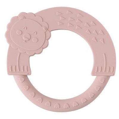 Kousátko silikonové kroužek - růžové