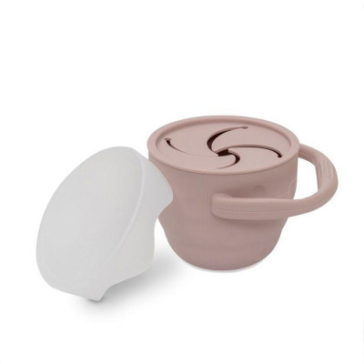 INTERBABY | Skladací silikónový HRNČEK na desiatu - ružový
