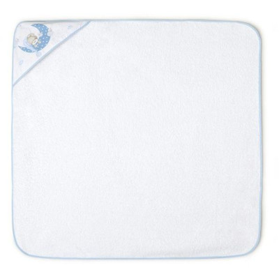 INTERBABY | SET - OSUŠKA froté 100x100 Medvedík spí + PRÍTULKA - modrá