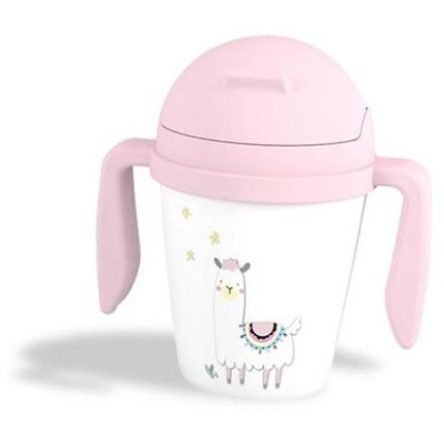 INTERBABY | Jedálenský set LAMA +6M - ružový