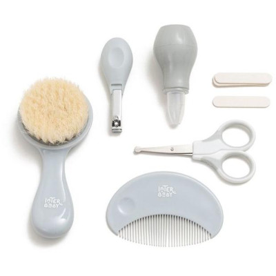 INTERBABY | Hygienická sada BEBÉ - sivá