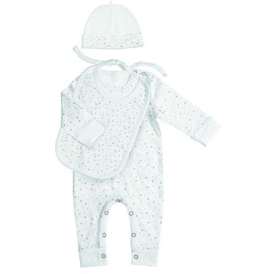 BAMBAM l ORGANICKÝ SET 50/56 čiapočka, podbradník, obleček