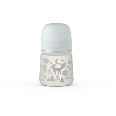SUAVINEX | Kojenecká láhev 150 ml S FOX - STRIEBORNA