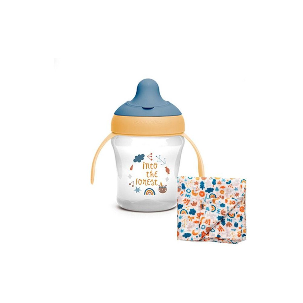 SUAVINEX | Nerozlitný hrnček FOREST 200 ml - žľtá SUAVINEX | Nerozlitný hrnček FOREST 200 ml - žľtá
