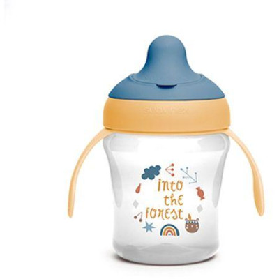 SUAVINEX | Nerozlievací hrnček FOREST 200 ml - žľtá + plienka ZADARMO