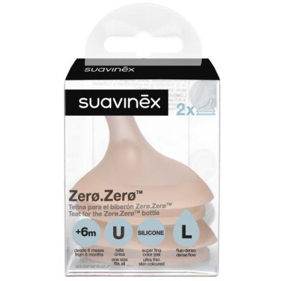 SUAVINEX | ZERO ZERO anti-kolikový cumlík L 2 ks