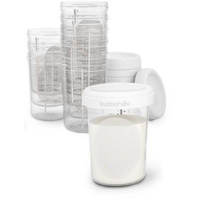 SUAVINEX | Skladovacie poháriky 200 ml - 10 ks