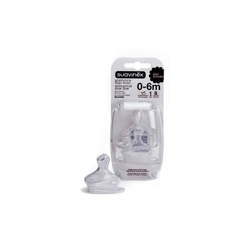 SUAVINEX | NÁHRADNÝ CUMLÍK Anatomický silikón S1/S - 2 ks SUAVINEX | NÁHRADNÝ CUMLÍK Anatomický silikón S1/S - 2 ks