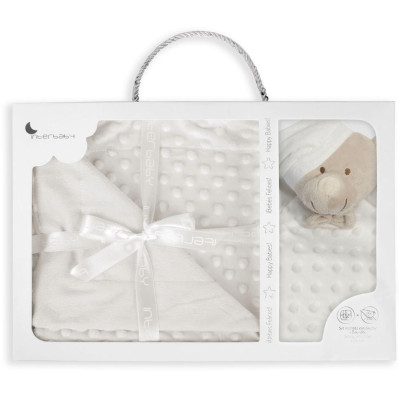 INTERBABY | Deka mäkká guličky + prítulka - SIVÁ