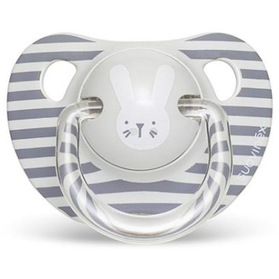SUAVINEX | PREMIUM Cumlík anatómický HYGGE 6-18 m PRÚŽKY - SIVÁ